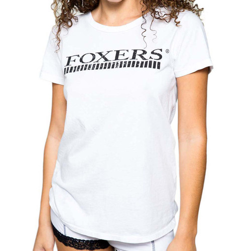 Comfortable White T-shirt with Foxers logo