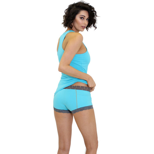 Turquoise Boxer Briefs and Matching Racer Back Tank Top