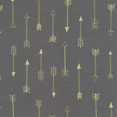 Charcoal with Golden Arrows Waistband Swatch