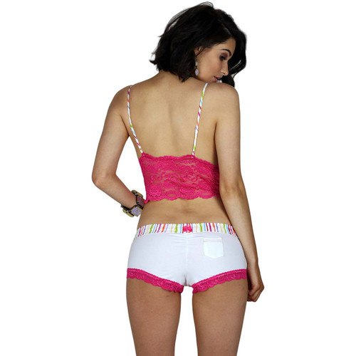 Pink Camisole with Watercolor Straps