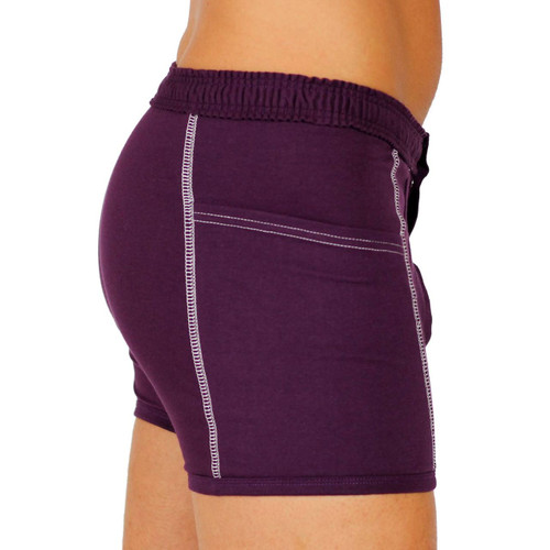 Purple Men's Boxer Briefs with Pockets