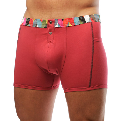 Men's Papaya Boxer Brief Kaleidoscope FOXERS Band
