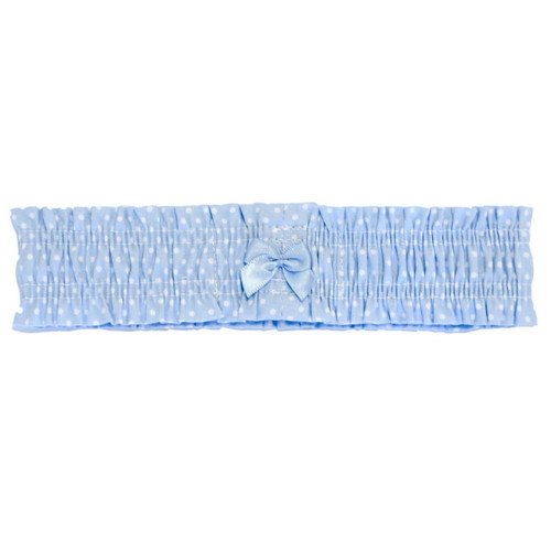 Bridal Leg Garter | Light Blue Dot