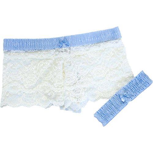Pair this beautiful Wedding Garter with our matching Lace Boxers