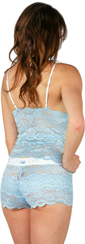 Light Blue Lace Babydoll Camisole and Matching Lace Boxers