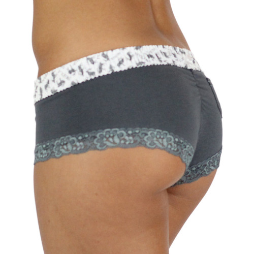 Gray Boyshorts with Elk Waistband