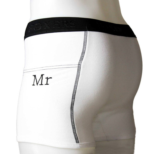Men's White Tuxedo Boxer Briefs