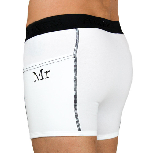 Mr Monogrammed Boxer Briefs for the Groom