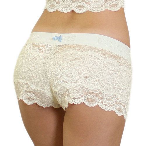 Ivory Lace Bridal Panties with "Something Blue" Bow
