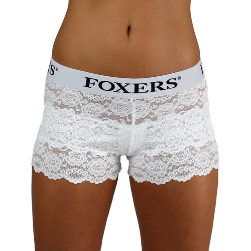 White Lace Boyshorts
