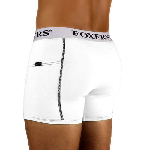 Men's White Boxer Briefs with Pockets!