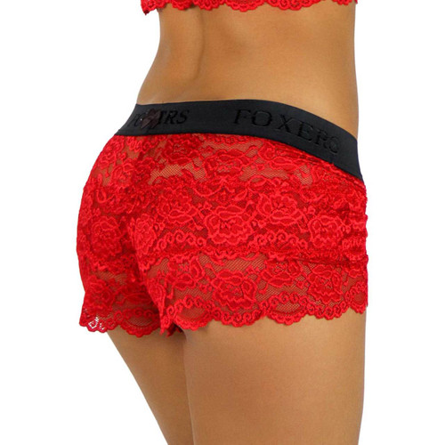 Red Lace Boxer Boy Shorts - Sexy and Comfortable