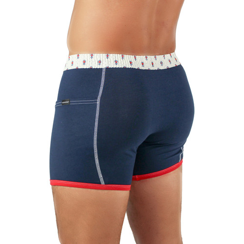Men's Navy Boxer Brief with Munroe FOXERS Band