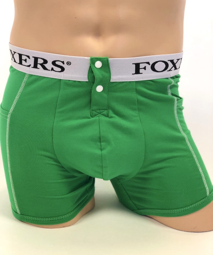 Men's Kelly Green Boxer Brief with Foxers Logo Band