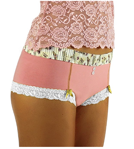 French Rose Boyshort with Royal Day Waistband