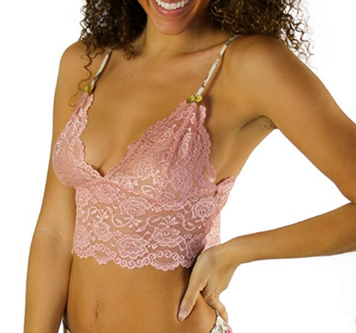 French Rose Cropped Camisole with Royal Day Straps