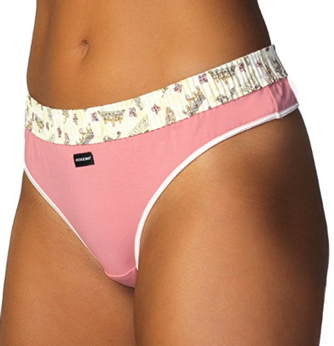 French Rose Thong with Royal Day Waistband