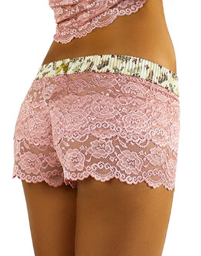 French Rose Lace Boxers with Royal Day Waistband