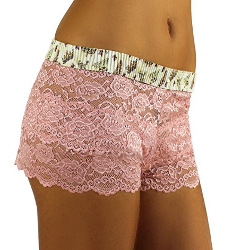 French Rose Lace Boxers with Royal Day Waistband