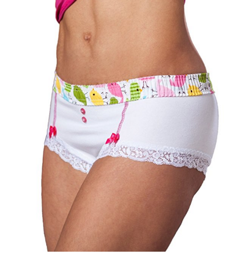 White Boy Short with Birdie Waistband
