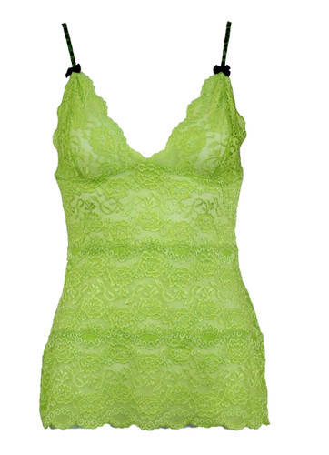 Lime Green Hip Length Lace Camisole Nightie/Negligee