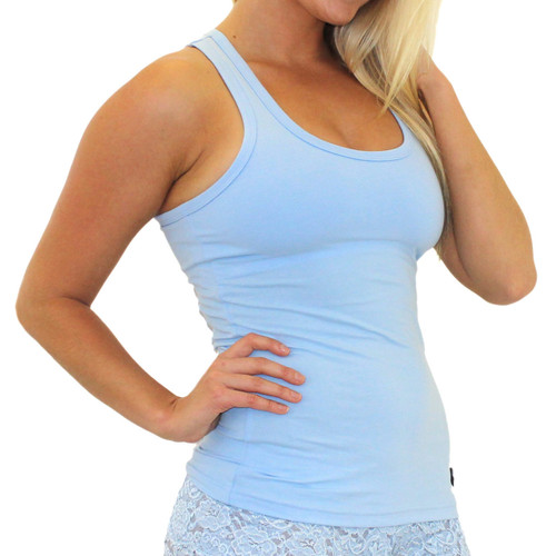 Light Blue Racer Back Bra Tank Top