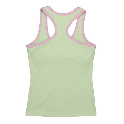Mint Green Racer Back Bra Tank with Pink Trim