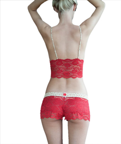 Red Lace Top (Blushing Rose Straps)