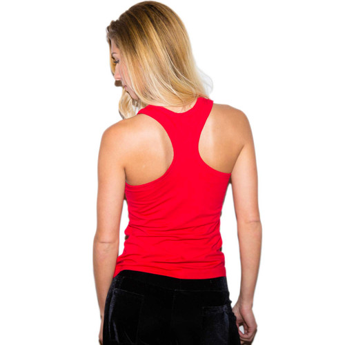 Womens Red Tank Top with Racerback Design