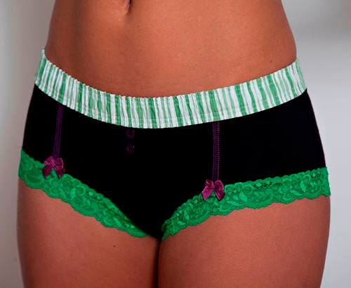Green / Black Boyshort