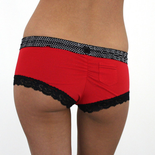 Black Dot / Red Boyshort