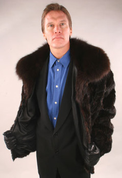 Sectional Mink Bomber Jacket Sectional Mink Bomber Jacket