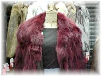 Dyed Cranberry Fox Fur Jacket Dyed Cranberry Fox Fur Jacket