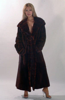Brown Full Pelt Mink Fur Coat Brown Full Pelt Mink Fur Coat