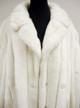 Faux Fur White Mink Long Coat Faux Fur White Mink Long Coat