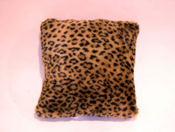 Leopard Print Fur Pillow Leopard Print Fur Pillow