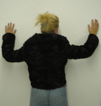 Shreared Black Fox Jacket with Zipper Shreared Black Fox Jacket with Zipper