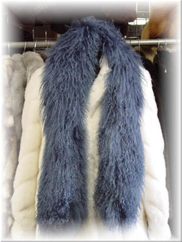 Blue Curly Lamb Boa Blue Curly Lamb Boa