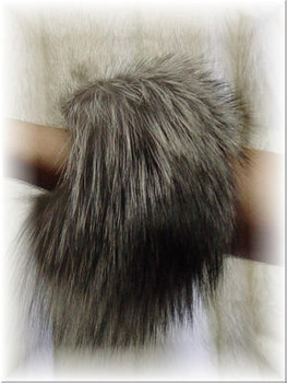 Natural Silver Fox Fur Cuffs Natural Silver Fox Fur Cuffs