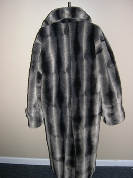 Men's Brown Faux Chinchilla Long Coat Men's Brown Faux Chinchilla Long Coat