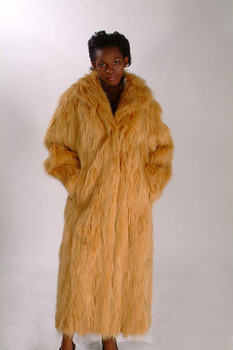 Gold Raccoon Fur Design Coat Gold Raccoon Fur Design Coat
