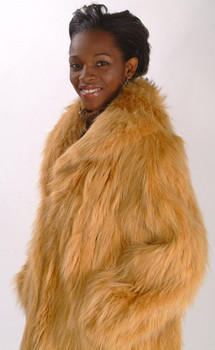 Gold Raccoon Fur Design Coat Gold Raccoon Fur Design Coat