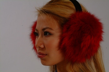 Red Fox Fur Earmuffs Red Fox Fur Earmuffs