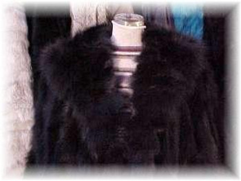 "Plus Size" Black Fox Fur Coat "Plus Size" Black Fox Fur Coat
