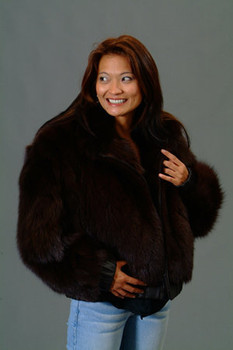 Brown Fox Fur Bolero Jacket Brown Fox Fur Bolero Jacket