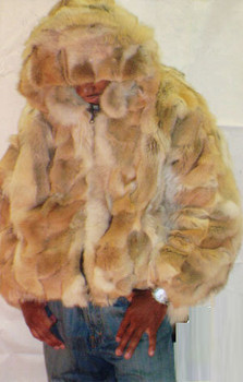 Coyotte Mens Bomber Hooded Fur Jacket Coyotte Mens Bomber Hooded Fur Jacket