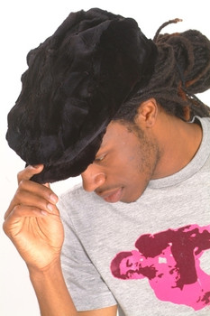 Mink Fur Black Taxi Cap Hat Mink Fur Black Taxi Cap Hat