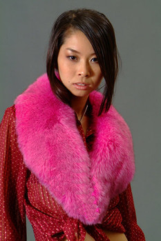 Pink Fox Fur Collar Pink Fox Fur Collar