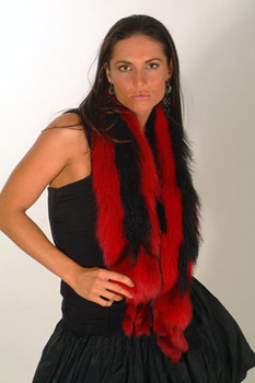 Red Curly Fox Fur Design Tails Boa Red Curly Fox Fur Design Tails Boa