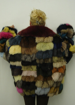 Black Skin Fox Fur Jacket Black Skin Fox Fur Jacket